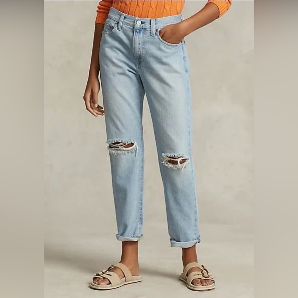 POLO RALPH LAUREN Slim Boyfriend Distressed Jeans